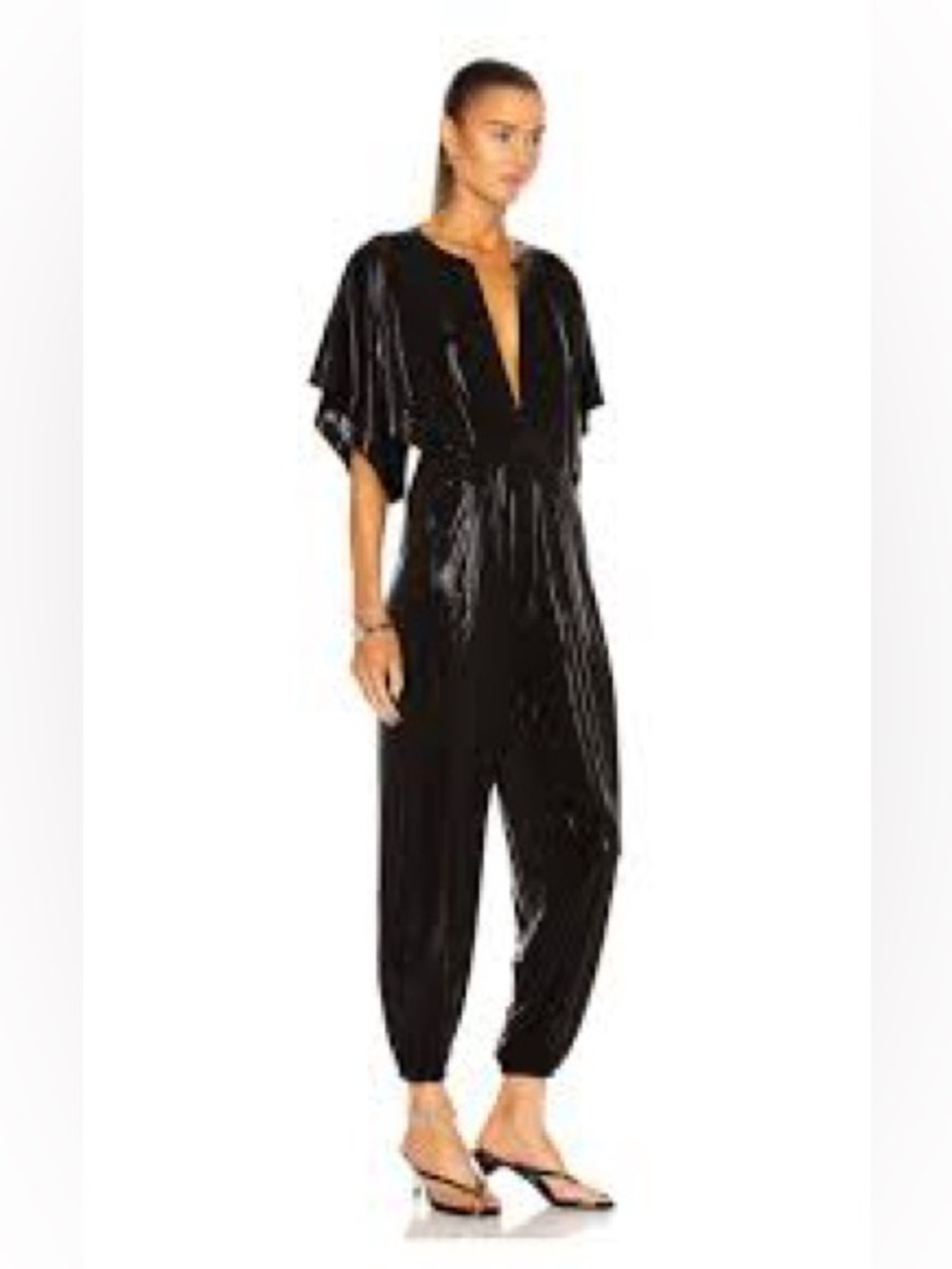 Norma Kamali Plunge Neckline Jumpsuit